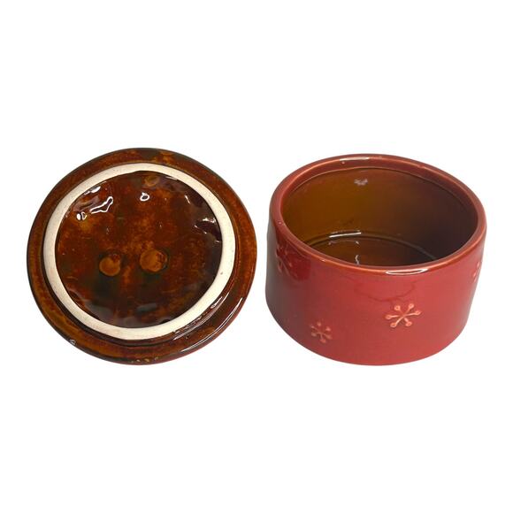 Red Cardinals Merry Christmas Ceramic Lidded Trinket Box Holiday Winter Canister - Picture 8 of 9